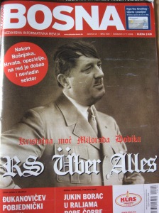 Milorad Dodik as Adolf Hitler on the cover of Slobodna Bosna